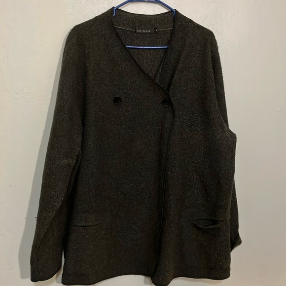 cut loose Sweaters - Cut Loose XL wool blend cape or cardigan